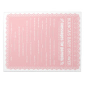 Bericht voor het Baby shower Pink Papel Picado van Notitieblok (Voorkant)