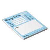 Bericht voor jou Telefoongesprek Blauwe kantoorblo Notitieblok (Schuin)