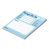 Bericht voor jou Telefoongesprek Blauwe kantoorblo Notitieblok (Linkerzijde)