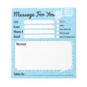 Bericht voor jou Telefoongesprek Blauwe kantoorblo Notitieblok (Voorkant)