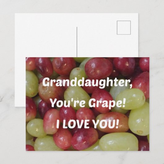 Bericht voor kleindochter briefkaart (Voorkant / Achterkant)