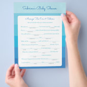 Bericht voor ouders om blauw Ombre-Baby shower te  Flyer (Hand)