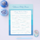Bericht voor ouders om blauw Ombre-Baby shower te  Flyer (Enkel)