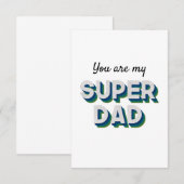  bericht voor Superdad Bedankkaart (Voorkant / Achterkant)