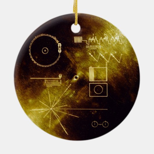 Bericht "Voyager" Keramisch Ornament (Achterkant)