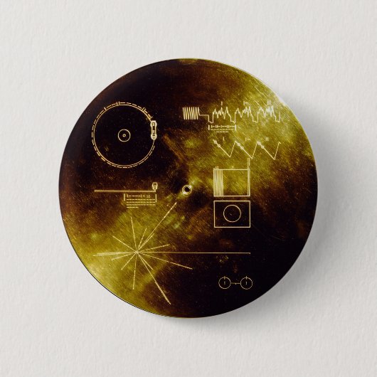 Bericht "Voyager" Ronde Button 5,7 Cm (Voorkant)