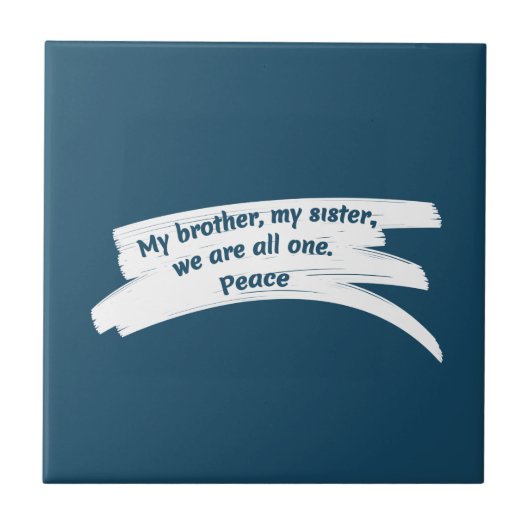 Bericht Vrede wissen Tegeltje (Voorkant)