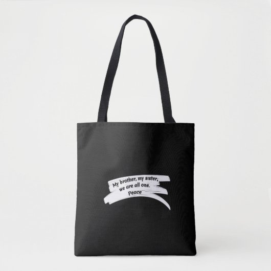 Bericht Vrede wissen Tote Bag (Voorkant)