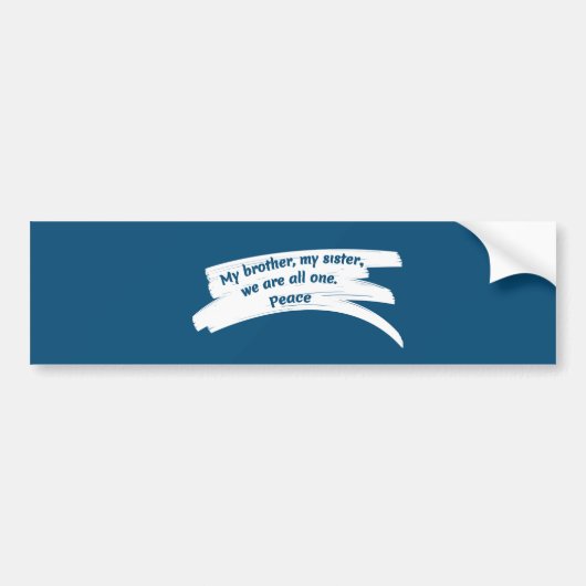 Bericht Vrede wissen verven lijn Bumpersticker (Voorkant)