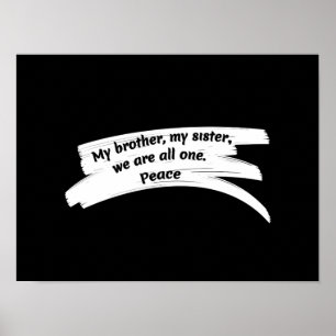 Bericht Vrede wissen verven lijn Poster