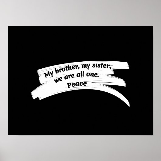 Bericht Vrede wissen verven lijn Poster (Voorkant)