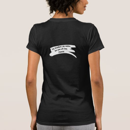 Bericht Vrede wissen verven lijn T-shirt (Achterkant)