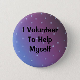 Bericht vrijwilliger ronde button 5,7 cm