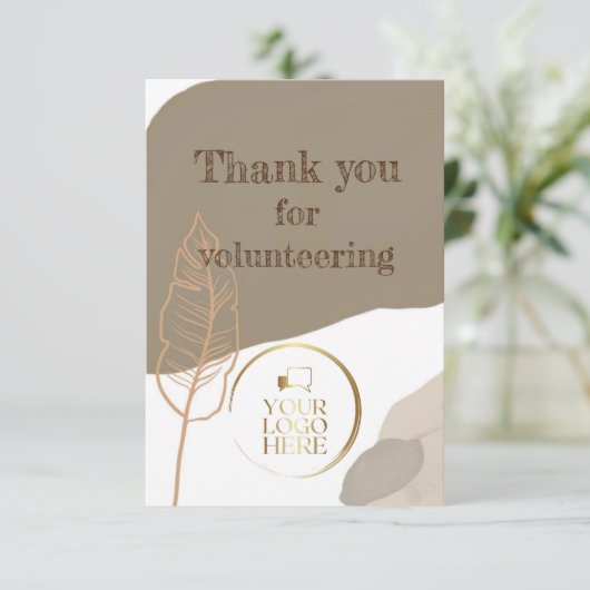 Bericht "Vrijwilligerswaardering" Dank u Labels vo Bedankkaart (Staand voorkant)