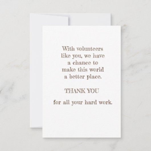 Bericht "Vrijwilligerswaardering" Dank u Labels vo Bedankkaart (Achterkant)