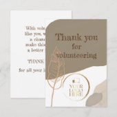 Bericht "Vrijwilligerswaardering" Dank u Labels vo Bedankkaart (Voorkant / Achterkant)