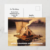 Bericht "We wijzigen ons adres" Aanpassen Aankondigingskaart (Voorkant / Achterkant)