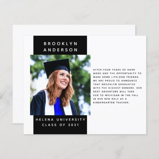 Berichtaankondiging BUDGET Foto Afstuderen (Voorkant / Achterkant)