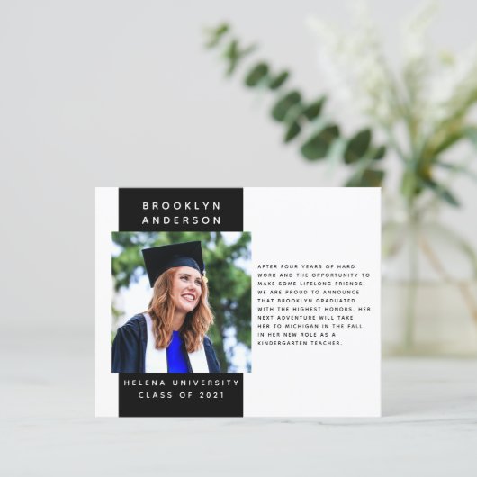 Berichtaankondiging BUDGET Foto Afstuderen (Staand voorkant)