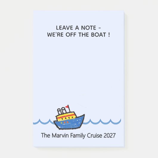 Berichtblok Cruise Ship Post-it® Notes (Voorkant)