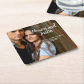 Berichten Aankondiging Foto bewaardatum Kartonnen Onderzetters (Schuin)