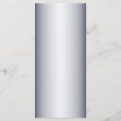 Berichten bij de marine Blue Floral Silver Dinner Menu (Achterkant)