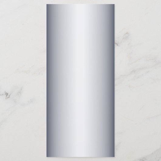 Berichten bij de marine Blue Floral Silver Dinner Menu (Achterkant)