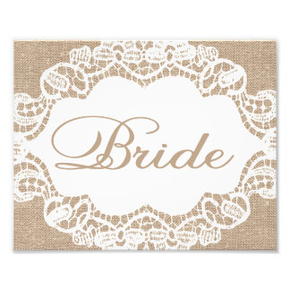 Berichten - Burlap & Lace - Bride - Foto Afdruk