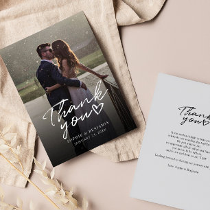 Berichten Dag Foto met handschrift Hartelijk dank Notitiekaartje