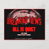 Berichten doorbreken!!! Alles is stil Briefkaart (Voorkant)