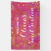 Berichten en gouden Confetti - zestien Spandoek (Verticaal)