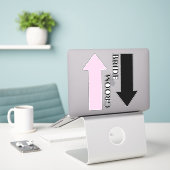 Berichten en trekkers met pijlen sticker (Laptop op bureau)