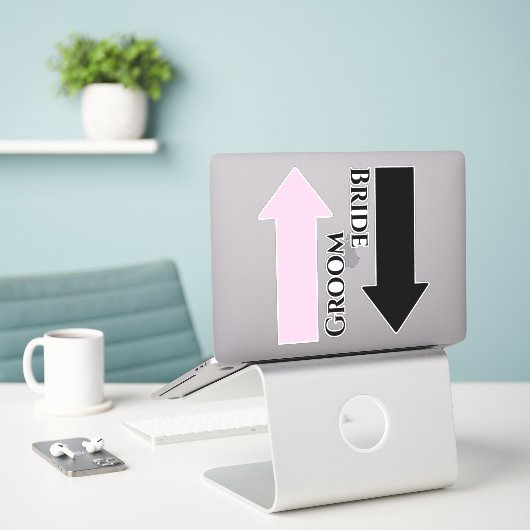 Berichten en trekkers met pijlen sticker (Laptop op bureau)