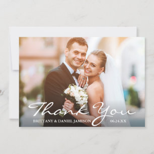 Berichten Foto Bride & Groom Hartelijk dank Bedankkaart