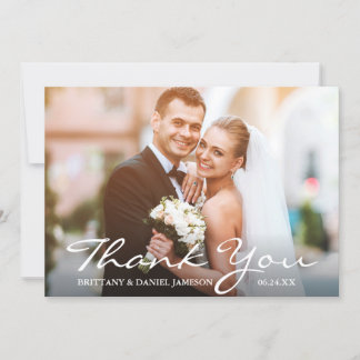 Berichten Foto Bride & Groom Hartelijk dank Bedankkaart