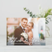 Berichten Foto Bride & Groom Hartelijk dank Bedankkaart (Staand voorkant)