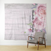 Berichten foto's achtergrond Floral Rustic Wood Wandkleed (In Situ (horizontaal))