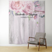 Berichten foto's achtergrond Floral Rustic Wood Wandkleed (In situ)