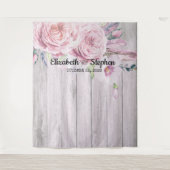 Berichten foto's achtergrond Floral Rustic Wood Wandkleed (Voorkant)