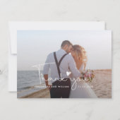 Berichten Foto's Script Love Heart Bedankkaart (Voorkant)