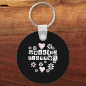 Berichten in de brouwerij Wit op zwart Sleutelhanger (Voorkant)