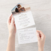 Berichten in de vorm van een hartmonogram all in one uitnodiging (Afscheurbaar)