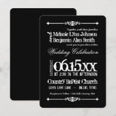 Berichten in de zwarte en witte typografie kaart (Voorkant / Achterkant)