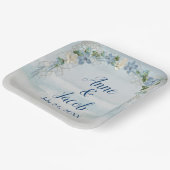 Berichten in Floral over de Waterverf in de oceaan Papieren Bordje (Gebogen)