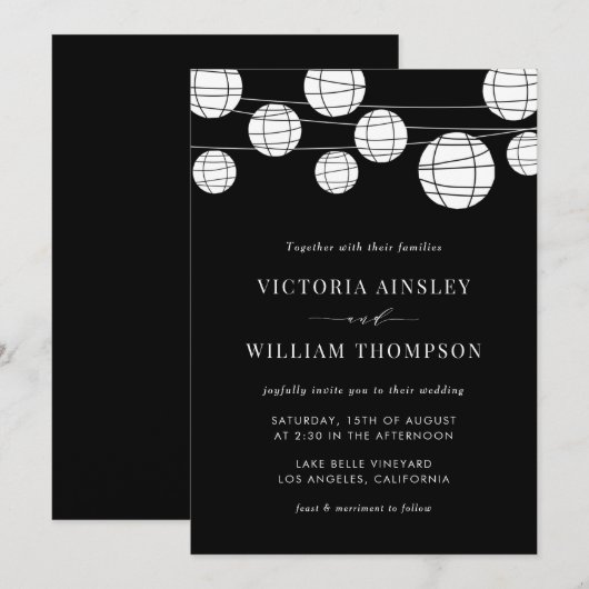 Berichten in het donker en witboek kaart (Voorkant / Achterkant)