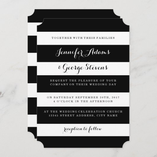 Berichten in het zwart-wit kaart (Voorkant / Achterkant)