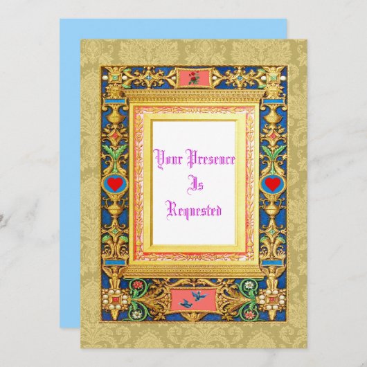 Berichten in middeleeuwse stijl kaart (Voorkant / Achterkant)