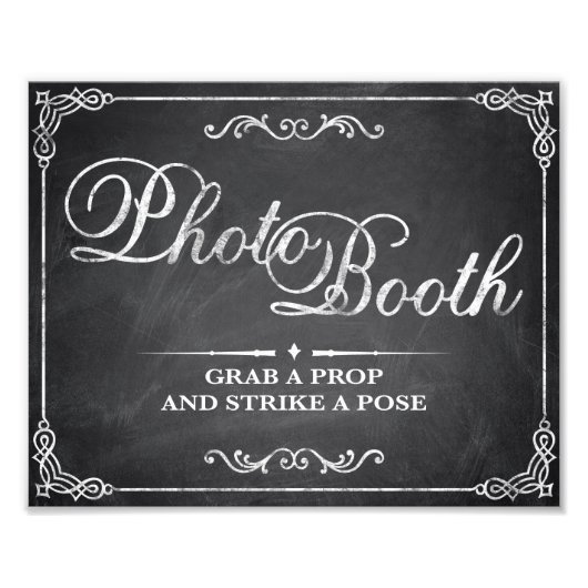 Berichten - krijtbord - Foto Booth - Afdruk (Voorkant)