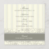 Berichten Menu Beige Floral en Stripes (Voorkant)
