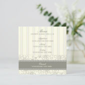 Berichten Menu Beige Floral en Stripes (Staand voorkant)